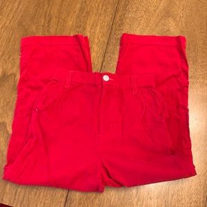 Little English Red Corduroy Pants
